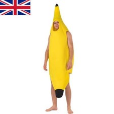 Banana Costume Fancy Dress Outfit Unisex Men Women Funny Stag Novelty Fruit UK^
