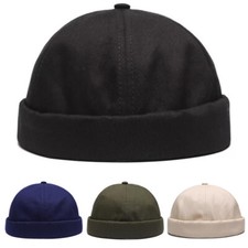Men Women Solid Color Skullcap