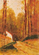 B25795 Paal Laszlo Morning in the forest art painting