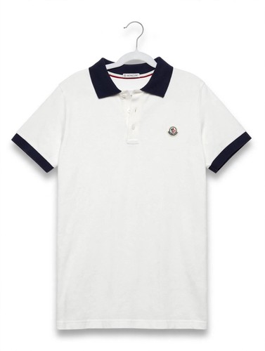 Moncler boys white navy trim - navy,
