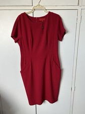NEW WITHOUT TAGS- Next Red Tulip Shaped Flattering Dress With Pockets- Size 16r