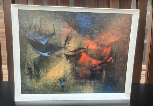 Fishing nets midcentury print - fishing,