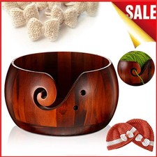 Yarn bowl handcrafted wooden - handcrafted,