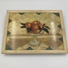 Pimpernel Lap Tray Oranges Still Life by S Hely Vintage Wooden Frame 33x42cm