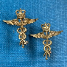 PAIR RAF MEDICAL OFFICER GILT