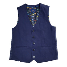 Next Navy Blue Waistcoat Smart