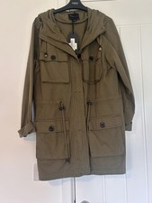Bnwt Brave Soul Khaki Unlined Parka jacket /coat Size 14 