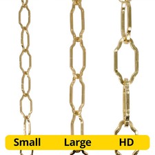 ElekTek Gothic Decorative Open Link Chain Chandelier Brass Silver Bronze Antique