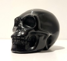 Black Obsidian Skull Carving
