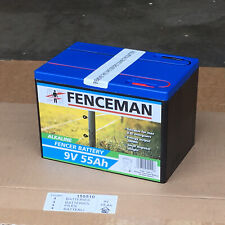 55Ah - 9V Battery for Electric Fence Energiser - Alkaline Long Life Fencer Spare