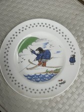 Paddington Bear "Rainy Day" Child’s Bone China Plate by Coalport Made In England