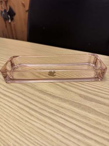 Pink glass tray - pink,