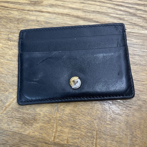 Versace black leather card