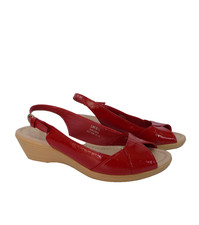 Footglove Shoes Red Low Wedge