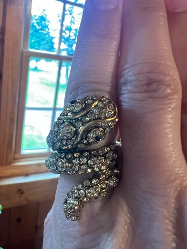 Vintage gold tone coiled snake - tone,