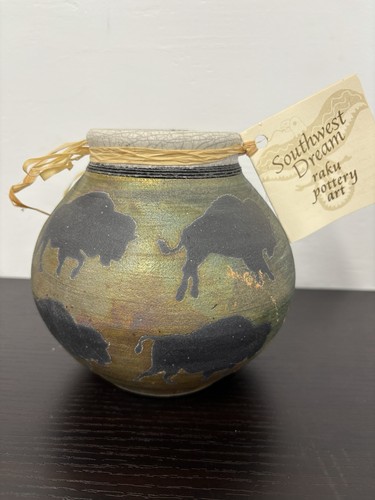 Vintage raku earth and fire - earth,