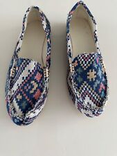 BRAND NEW WOMENS SLIP ON MULTI-COLOURED FLAT SHOES SIZE 9