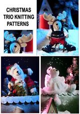 Christmas Trio Knitting Patter 3 Characters.  Christmas!! Fabulous!! GR8!!