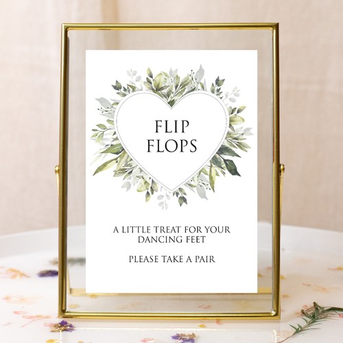 Wedding table sign - sign, flip