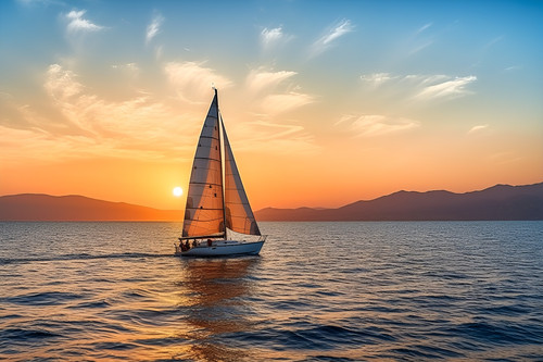 Yacht sailing boat sunset - yacht,