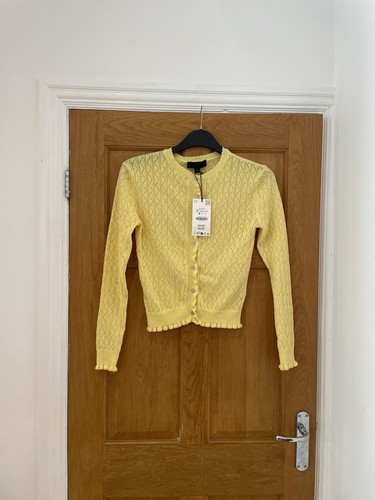 Zara yellow ruffle knit - zara,