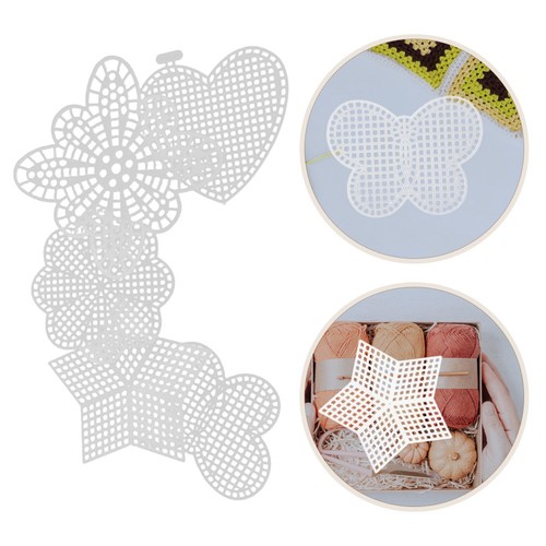 25pcs white plastic embroidery - 25pcs,
