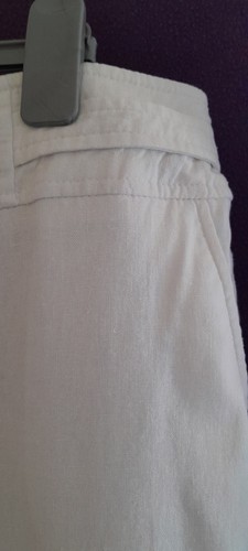 Ladies white linen mix - f,