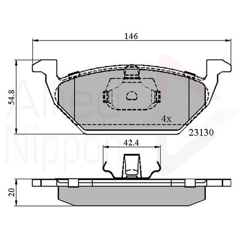 Brake pads set for - for, polo
