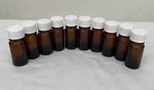 10Pcs Amber Brown Glass Bottle