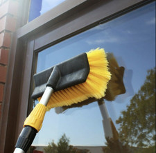 Telescopic Water Fed Window Cleaning Kit 3M Pole Squeegee Brush Equipment Sponge