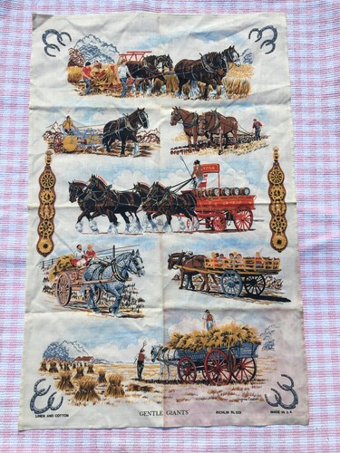 Vintage tea towel gentle - tea, 'gentle