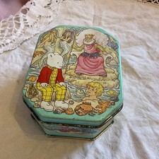 Vintage Rupert The Bear With Mermaids & King Neptune Decorative Tin 4.5” X 3.5”