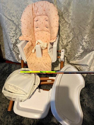 Baby high chair pink star - pink, seat