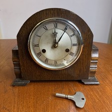 1950's OAK CASED SMITHS ENFIELD STRIKING 8-DAY MANTEL CLOCK 