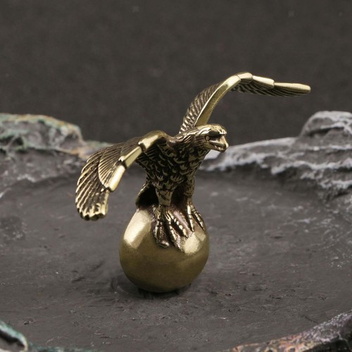 Mini eagle statue antique art - statue,