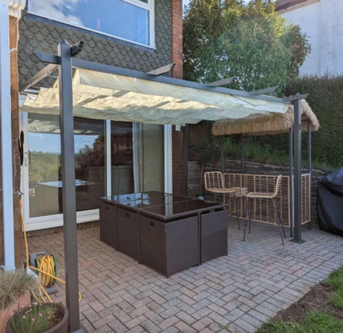 Aluminium garden pergola large - garden,