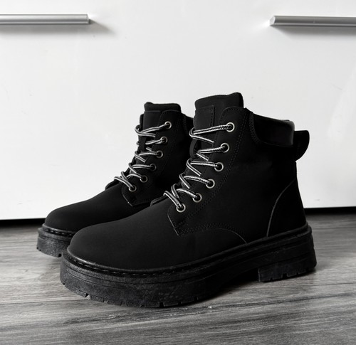 Womens black lace platform - black,
