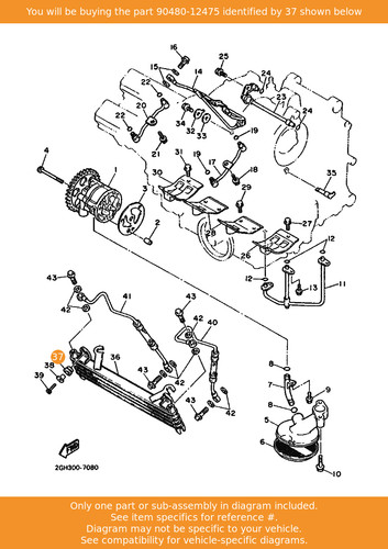Yamaha grommet 90480 12475 - yamaha, 90480-12475