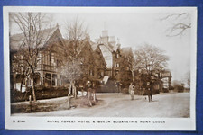 RP Postcard posted 1912 ROYAL FOREST HOTEL & Q.E.HUNT LODGE CHINGFORD ESSEX