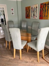 Tom Schneider Serpent Dining table (180 X100) With 6 Poise Chairs (Suede)