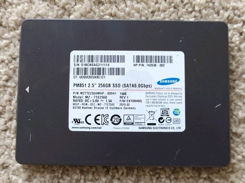 Samsung pm851 256gb ssd - 2.5",