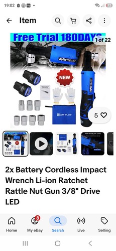 Battery cordless impact - 2x,