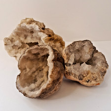 Collection Three Quartz Geodes
