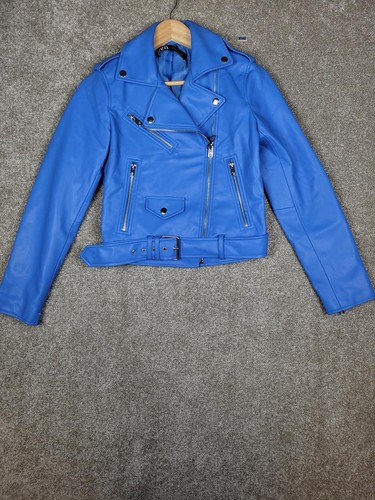 Zara blue faux - blue, leather