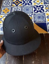 Charles Owen Young Riders Polo Riding Hat Black 6 5/8 (54cm) + Helmet Bag UK