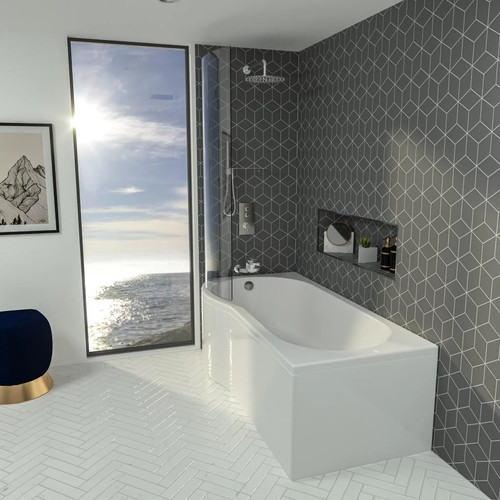 Shannon shape shower bath - shannon,