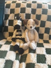 Jellycat Small Danty Zebra & Sweetie Pup RETIRED Excellent Condition