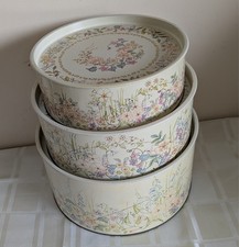 Jenny Rhodes Lazy Summer Vintage Cake Tin Set of Three
