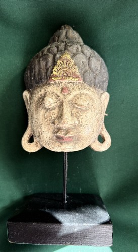 Antique look carved buddha - antique,