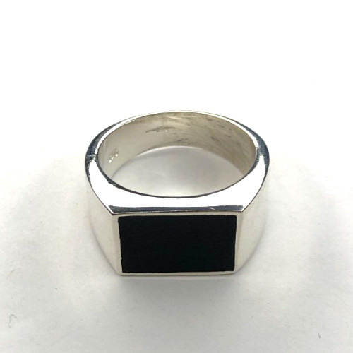 Sterling silver black onyx - silver,